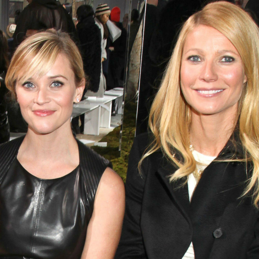Gwyneth Paltrow and Reese Witherspoon at the Hugo Boss runway show