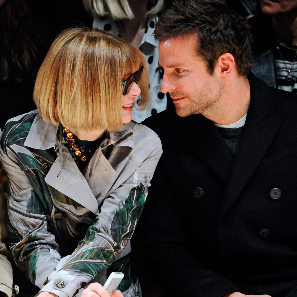 Bradley Cooper and Anna Wintour at London Fashion Week AW14