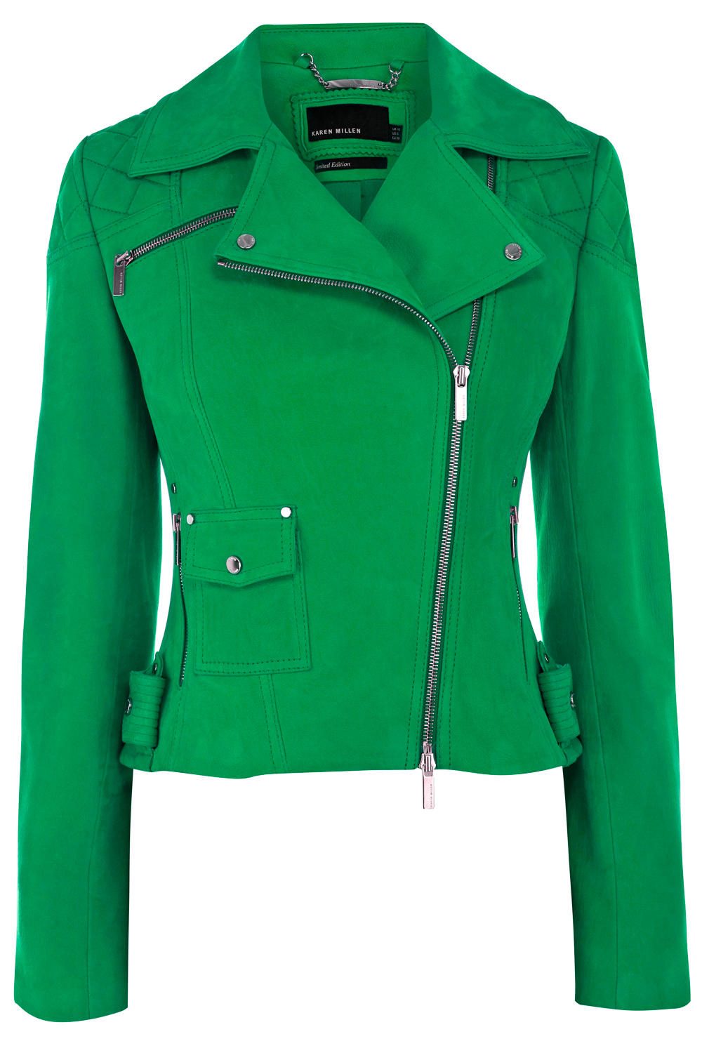 Karen Millen Signature Nubuck Leather Biker Jacket Karen Millen Signature Nubuck Leather Biker Jacket