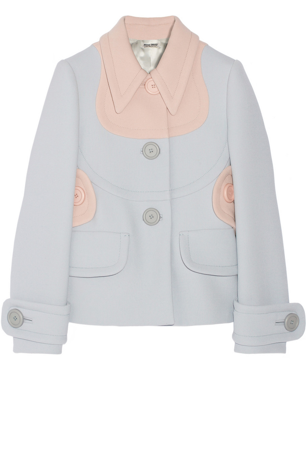 Miu Miu Two-tone Wool-Twill Jacket at Net-a-Porter Miu Miu Two-tone Wool-Twill Jacket at Net-a-Porter