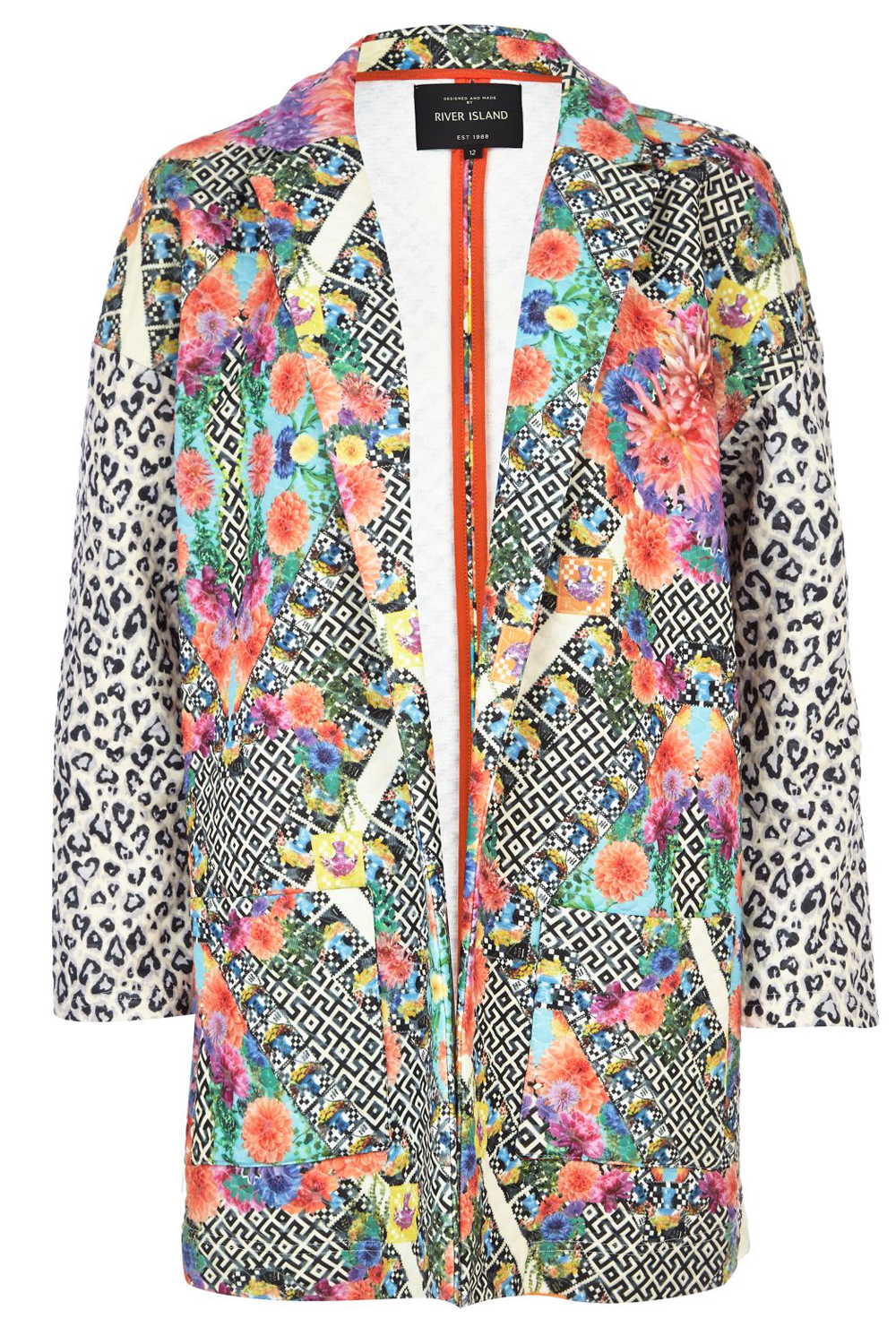 River Island Leopard Print Oversized Jacket River Island Leopard Print Oversized Jacket