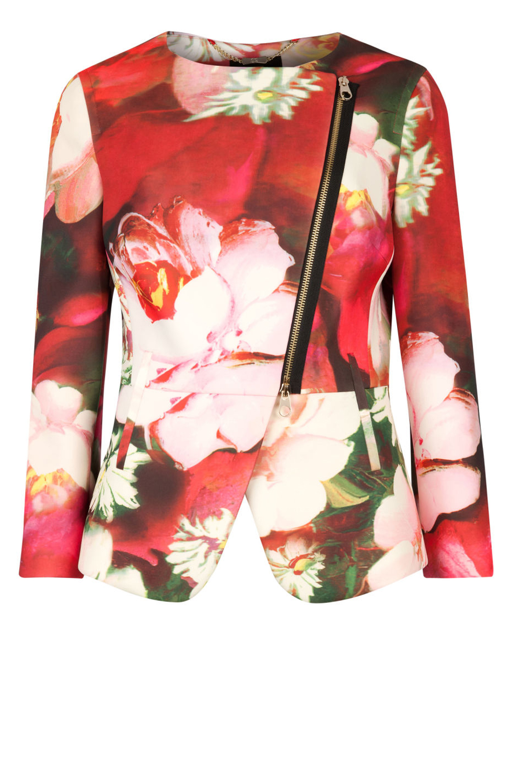 Ted Baker Isabeau Floral Printed Biker Jacket Ted Baker Isabeau Floral Printed Biker Jacket