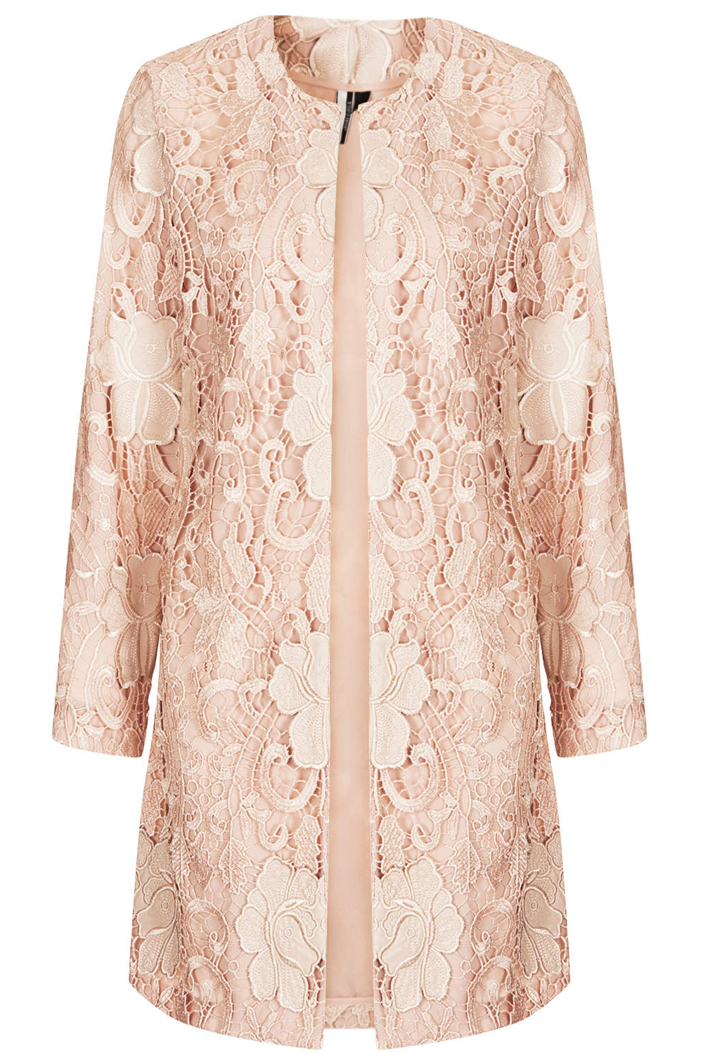 Topshop Lace Overlay Coat Topshop Lace Overlay Coat