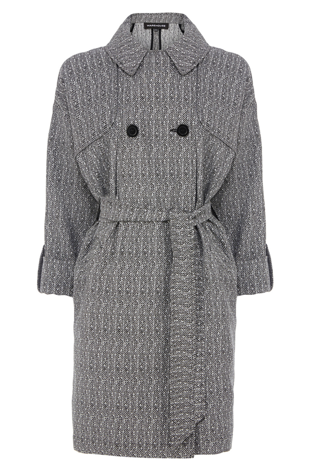 Warehouse Herringbone Jacquard Duster Jacket Warehouse Herringbone Jacquard Duster Jacket