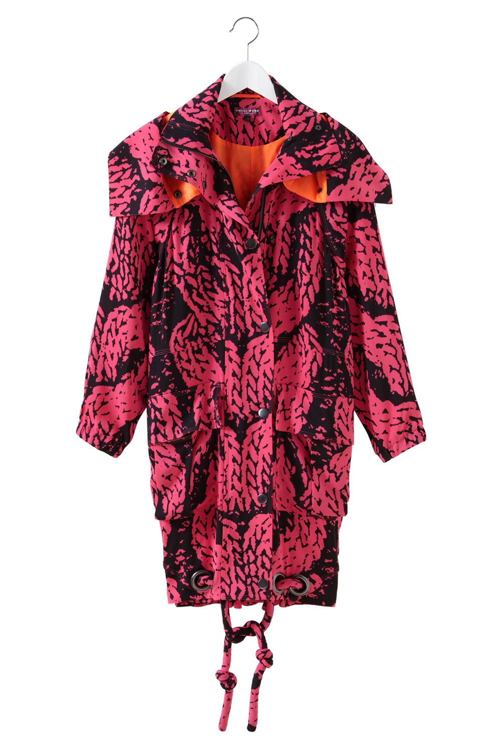 Warehouse Techno Parka With Cable Knit Warehouse Techno Parka With Cable Knit