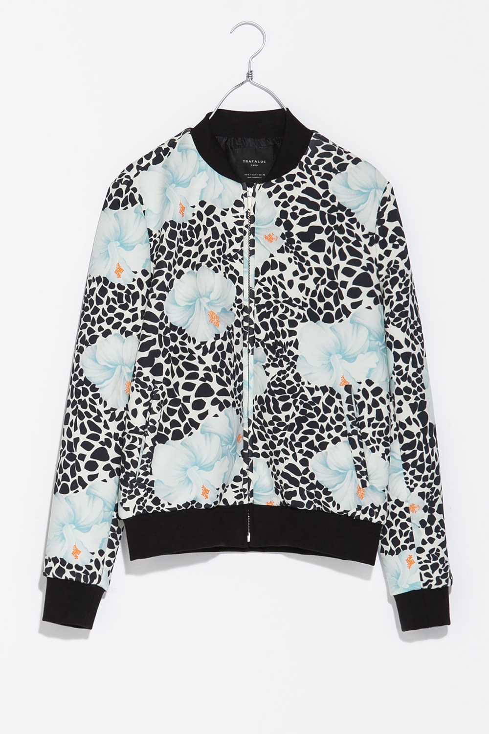 Zara Printed Neoprene Bomber Jacket Zara Printed Neoprene Bomber Jacket