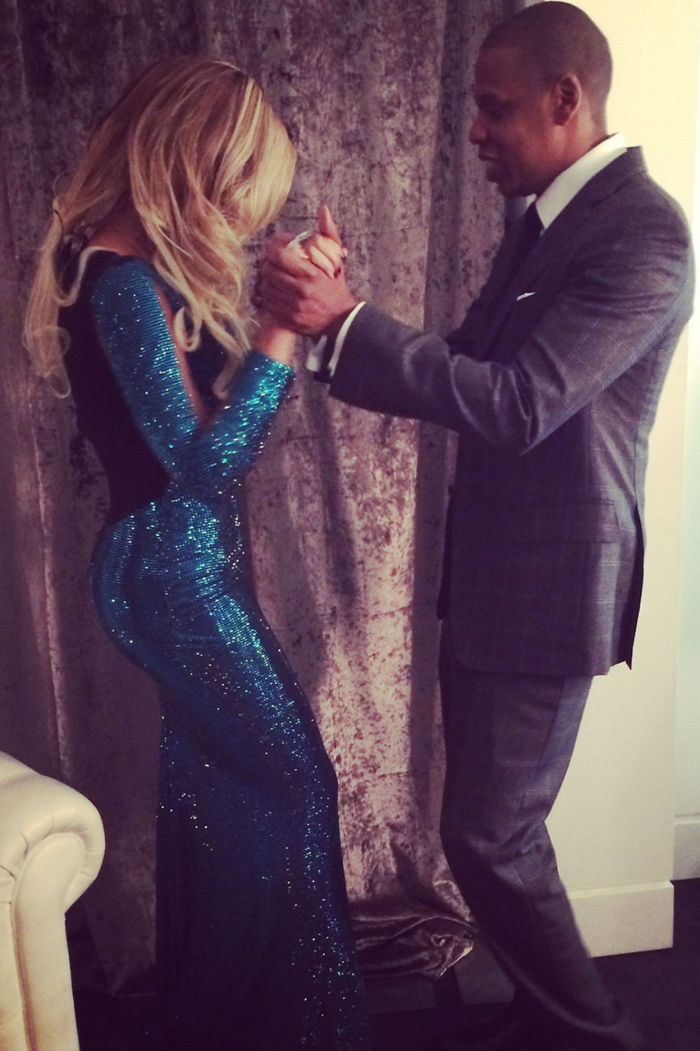Beyonce shared pictures of her and Jay-Z before the Brit Awards 2014. Beyonce shared pictures of her and Jay-Z before the Brit Awards 2014.