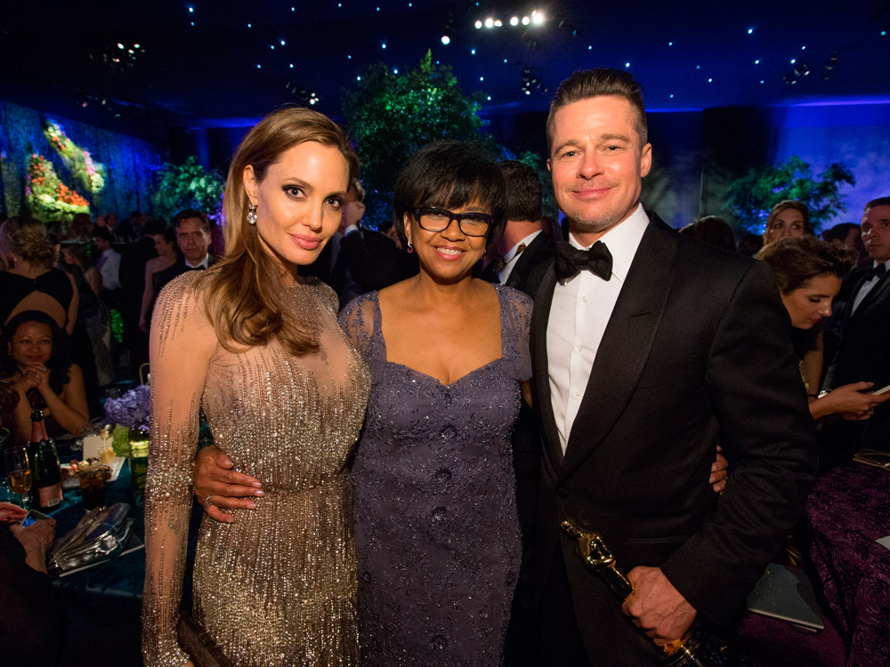 Brad Pitt and Angelina Jolie at the Governors Ball after the Oscars 2014