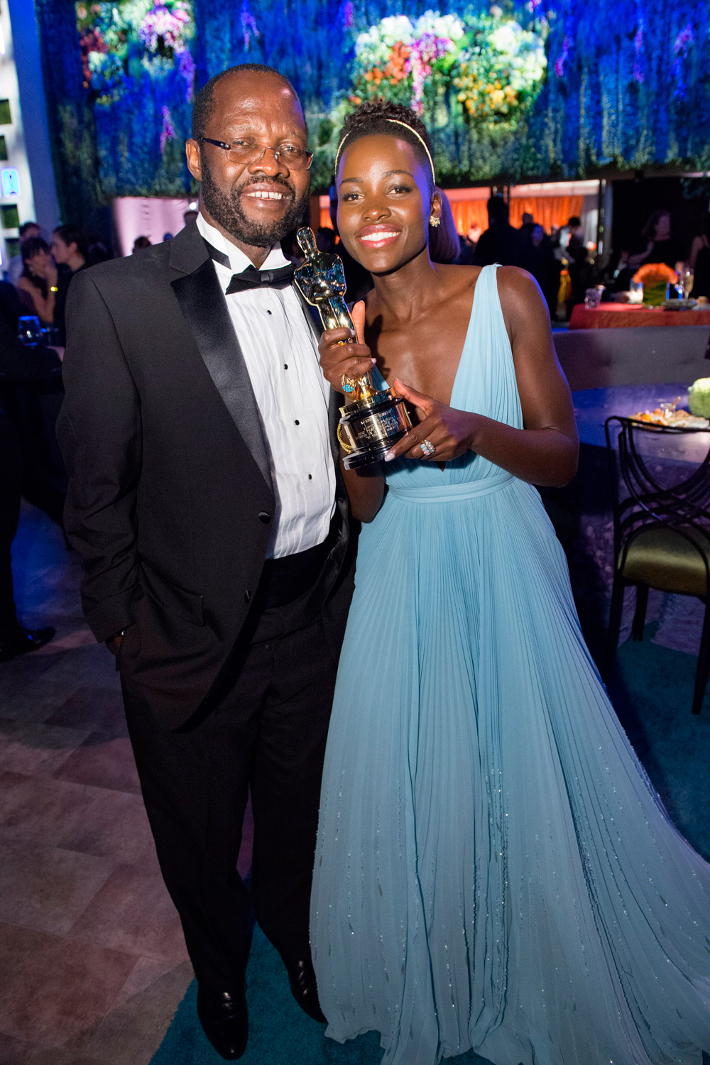 Lupita Nyong&#039;o at the Governors Ball after the Oscars 2014