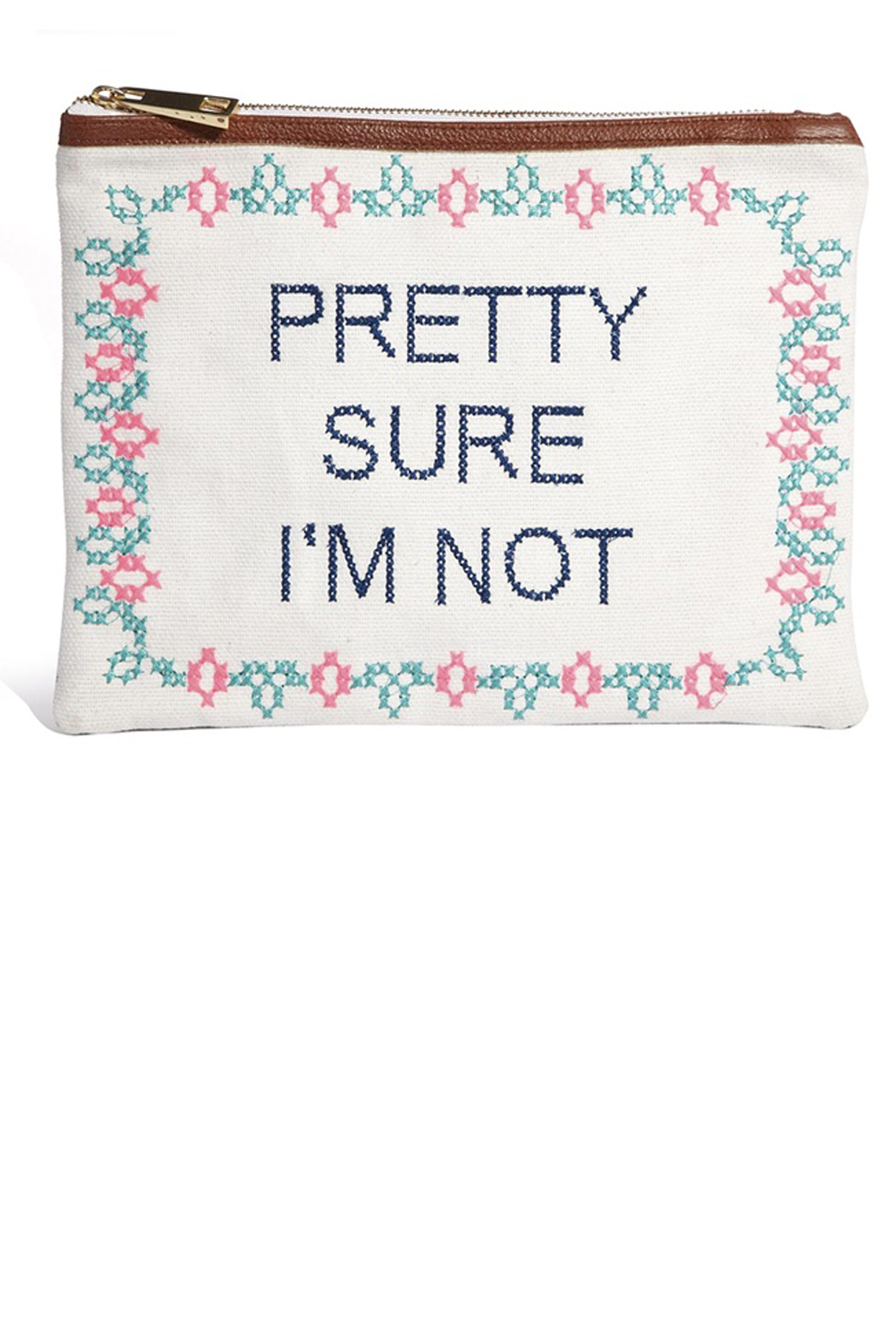 Asos Clutch Bag With Slogan Cross Stitch Asos Clutch Bag With Slogan Cross Stitch