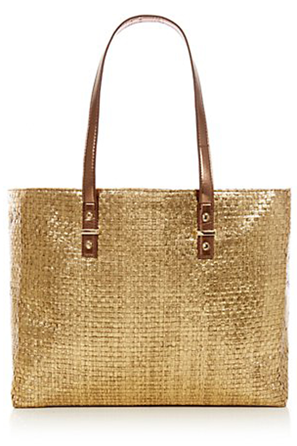 New Look Gold Metallic Straw Tote Bag New Look Gold Metallic Straw Tote Bag