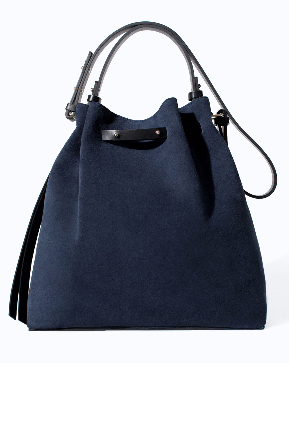 Zara Coloured Leather And Suede Bucket Bag Zara Coloured Leather And Suede Bucket Bag