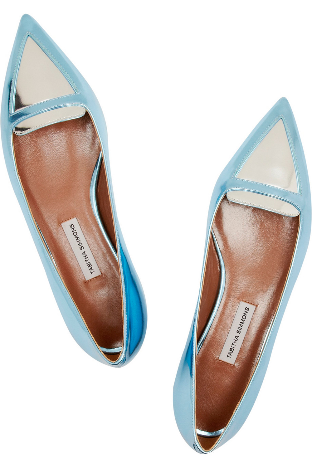 Tabitha Simmons Metallic Point-Toe Flats, £445 Tabitha Simmons Metallic Point-Toe Flats, £445