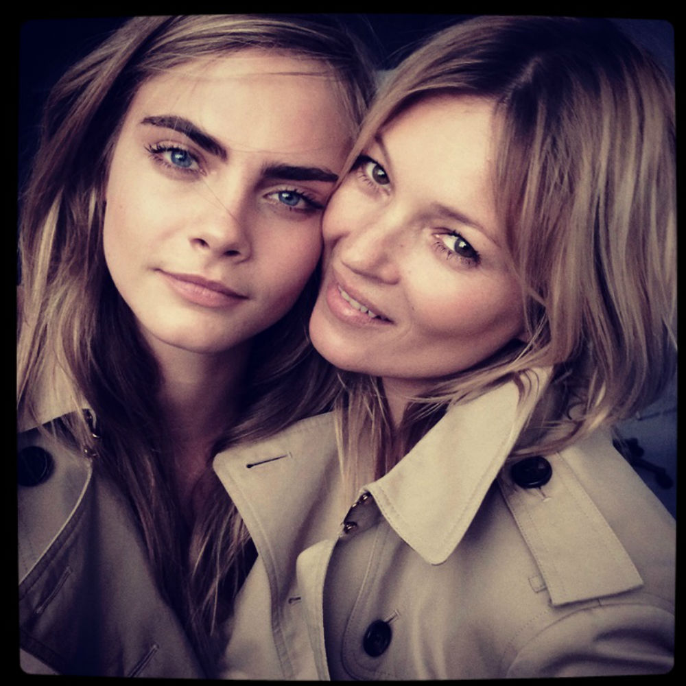 Cara Delevingne Kate Moss Burberry campaign