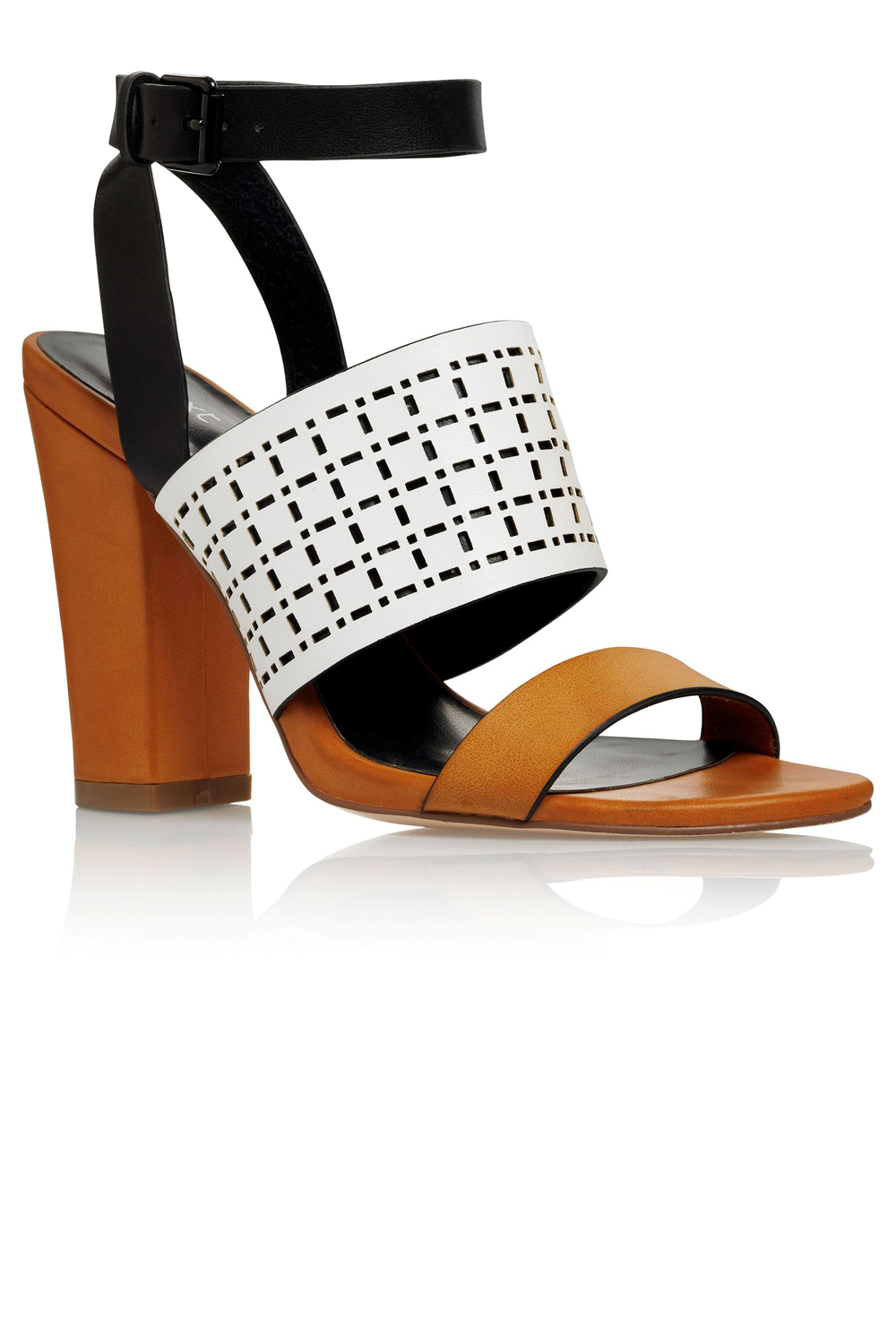 Next Laser Cut Block Heel Strap Sandals Next Laser Cut Block Heel Strap Sandals