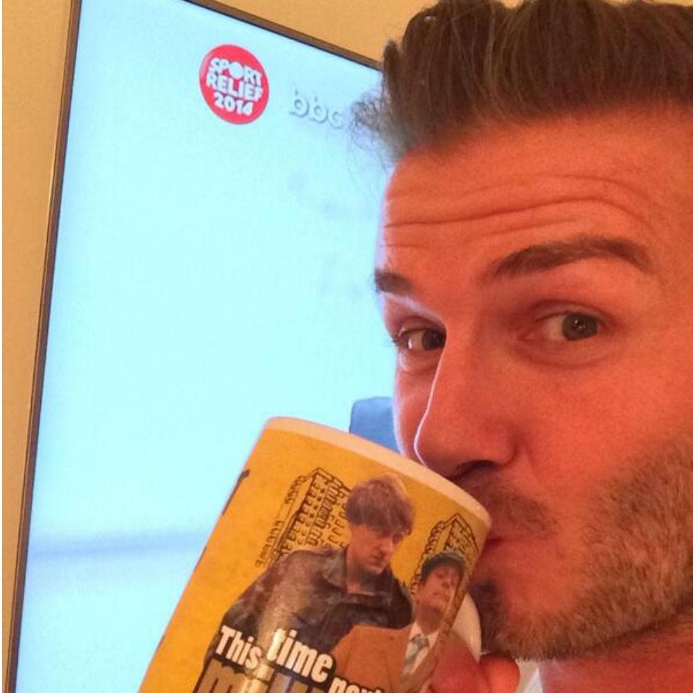 David Beckham Twitter selfie