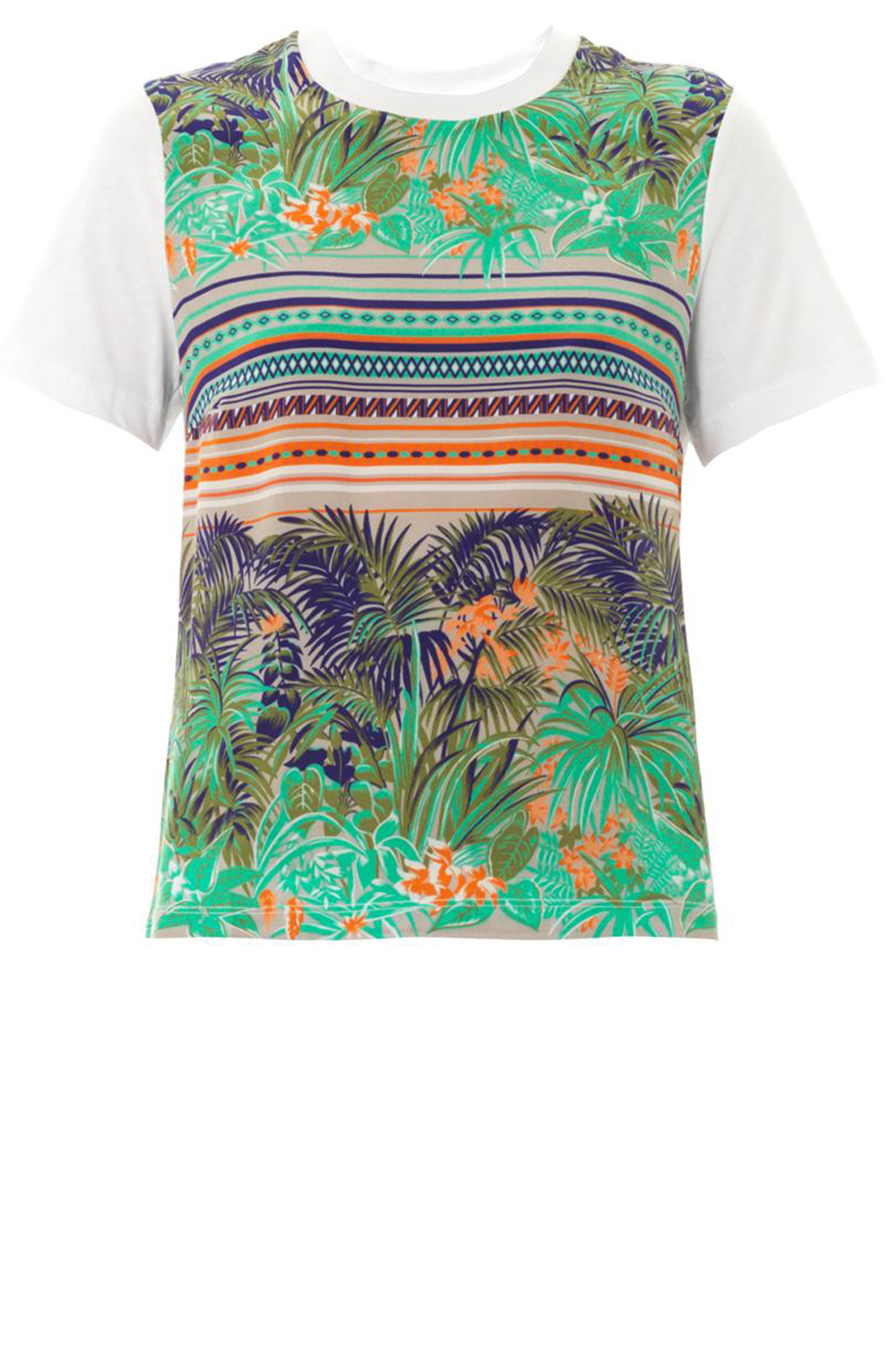 MSGM Tropical Fern Print T-Shirt MSGM Tropical Fern Print T-Shirt