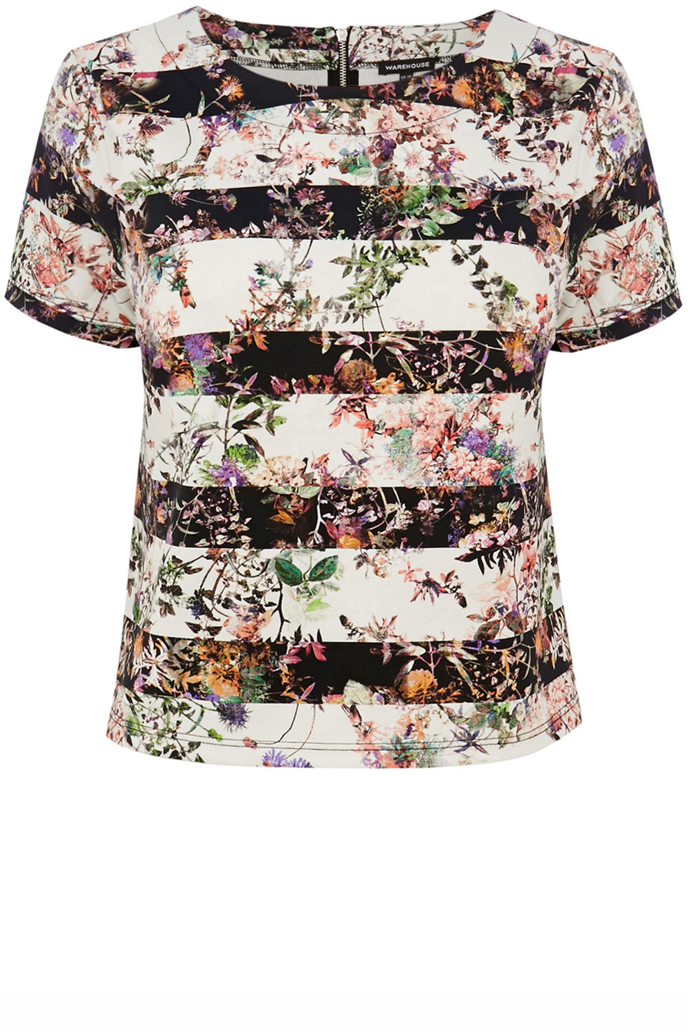 Warehouse Stripe Floral Co-ord Top Warehouse Stripe Floral Co-ord Top