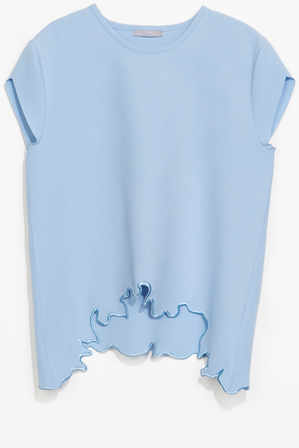 Zara Asymmetric Hem T-Shirt Zara Asymmetric Hem T-Shirt