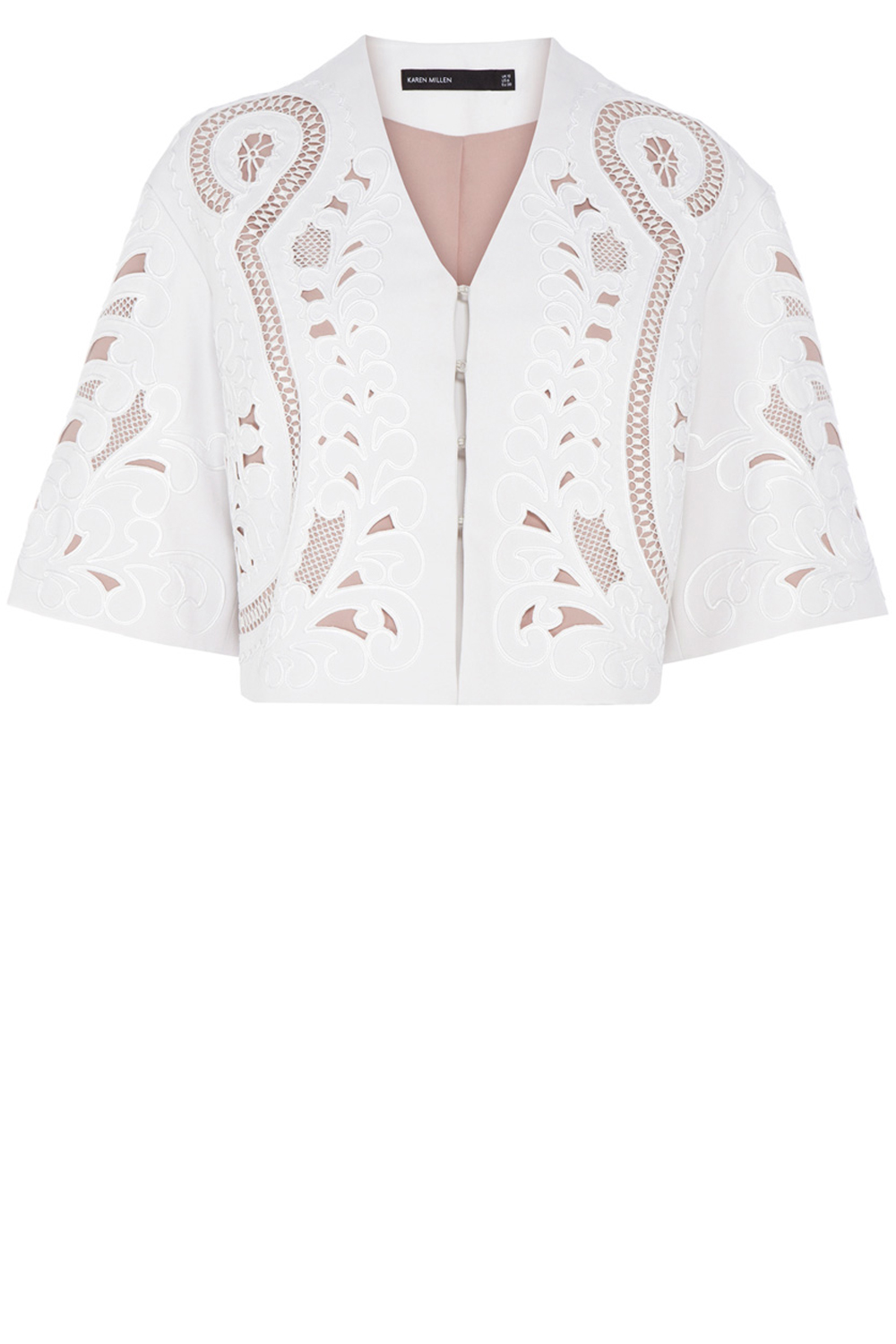 Karen Millen Embroidered And Cutwork Jacket Karen Millen Embroidered And Cutwork Jacket