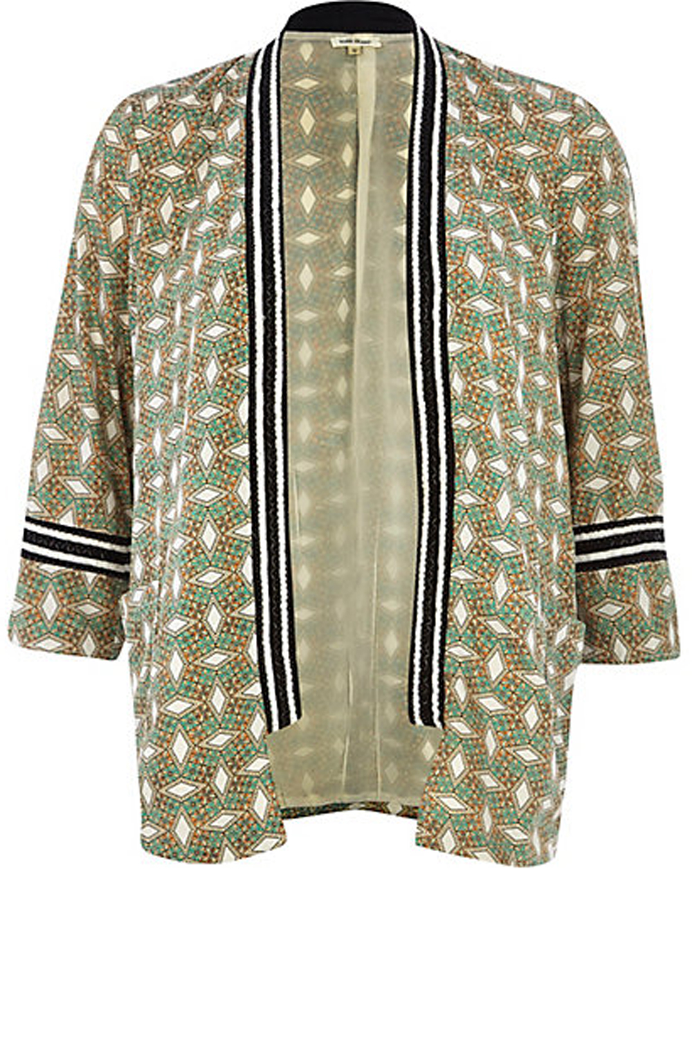 River Island Green Geometric Print Kimono River Island Green Geometric Print Kimono