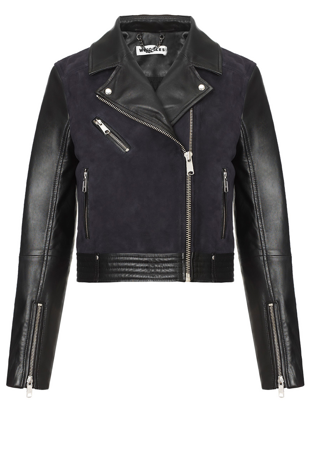 Whistles Marianne Suede & Leather Biker Whistles Marianne Suede & Leather Biker