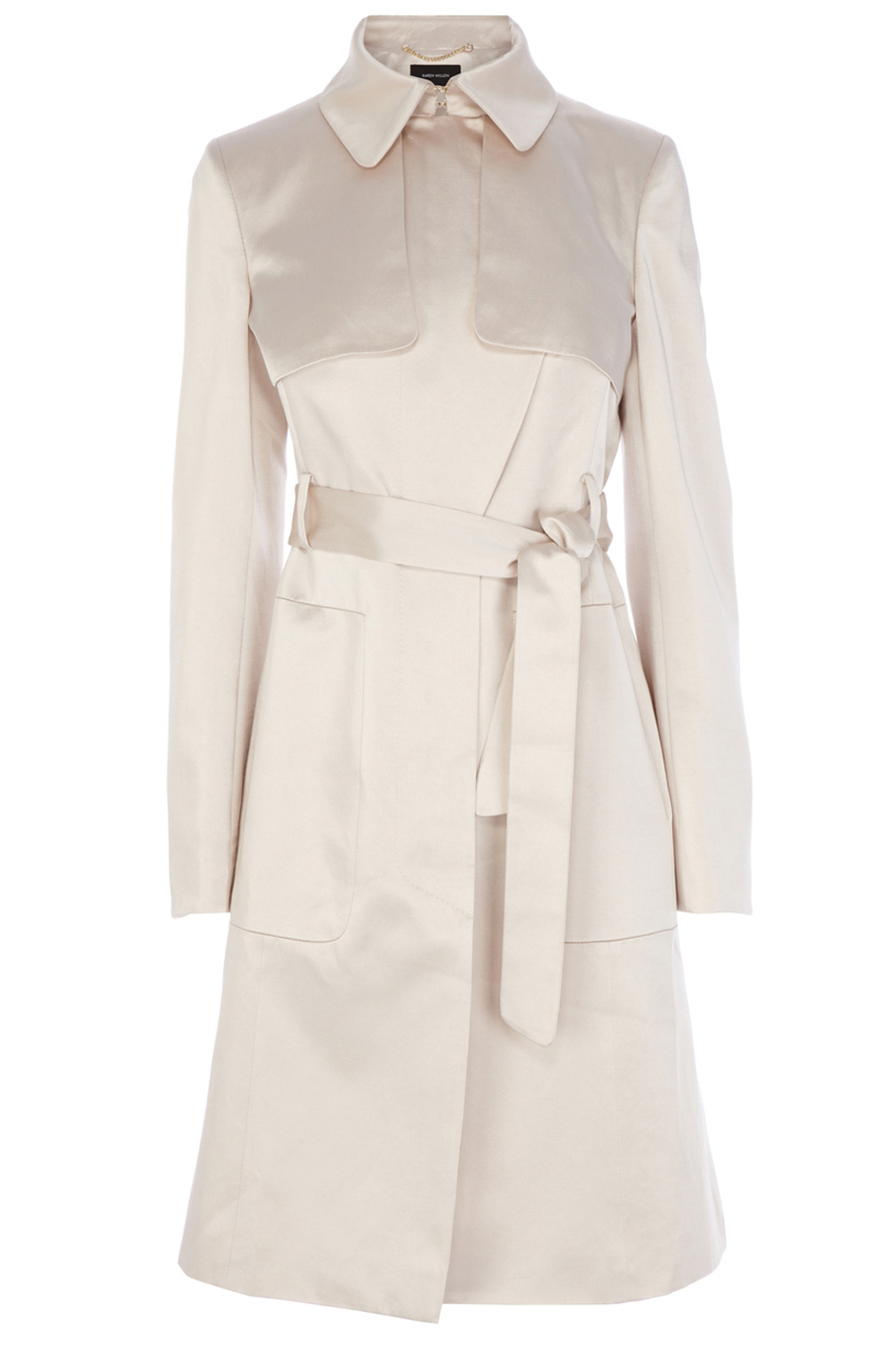 Karen Millen Satin Mix Trench Coat Karen Millen Satin Mix Trench Coat
