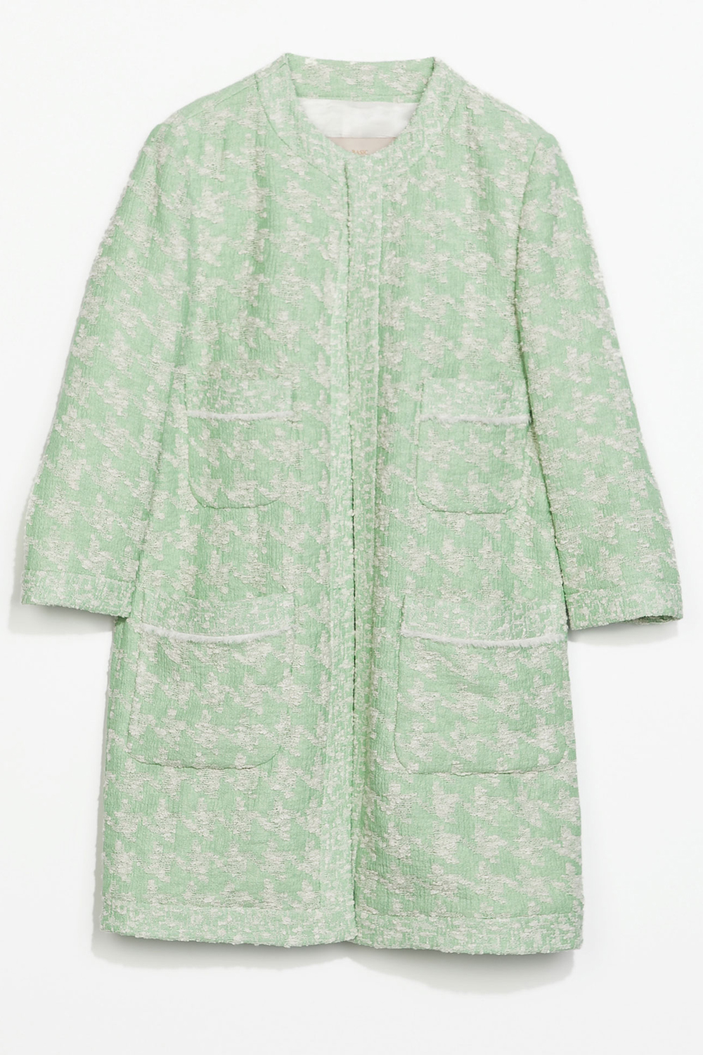 Zara Jacquard Coat With Pockets Zara Jacquard Coat With Pockets