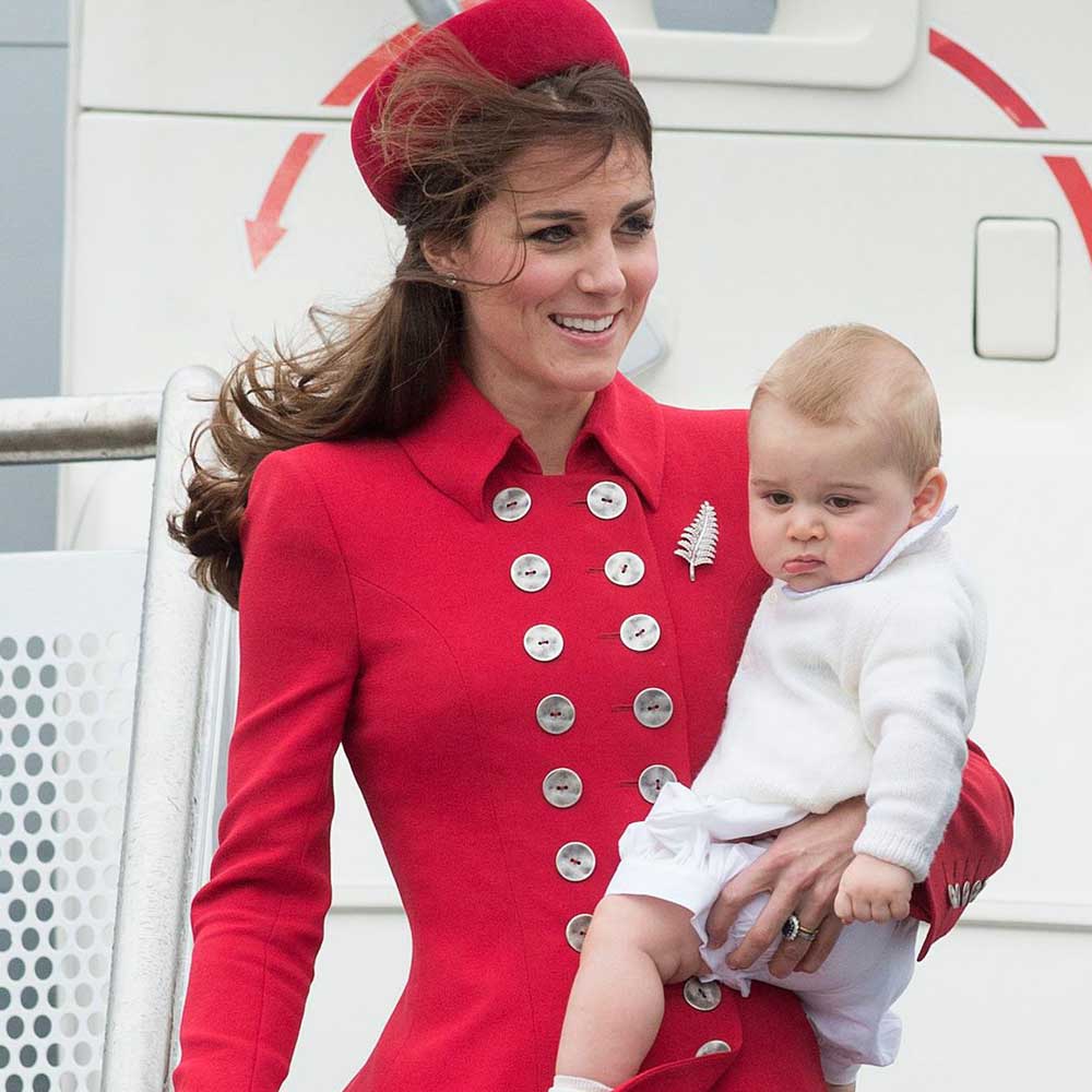 kKate Middleton, Duchess Of Cambridge, And Prince George
