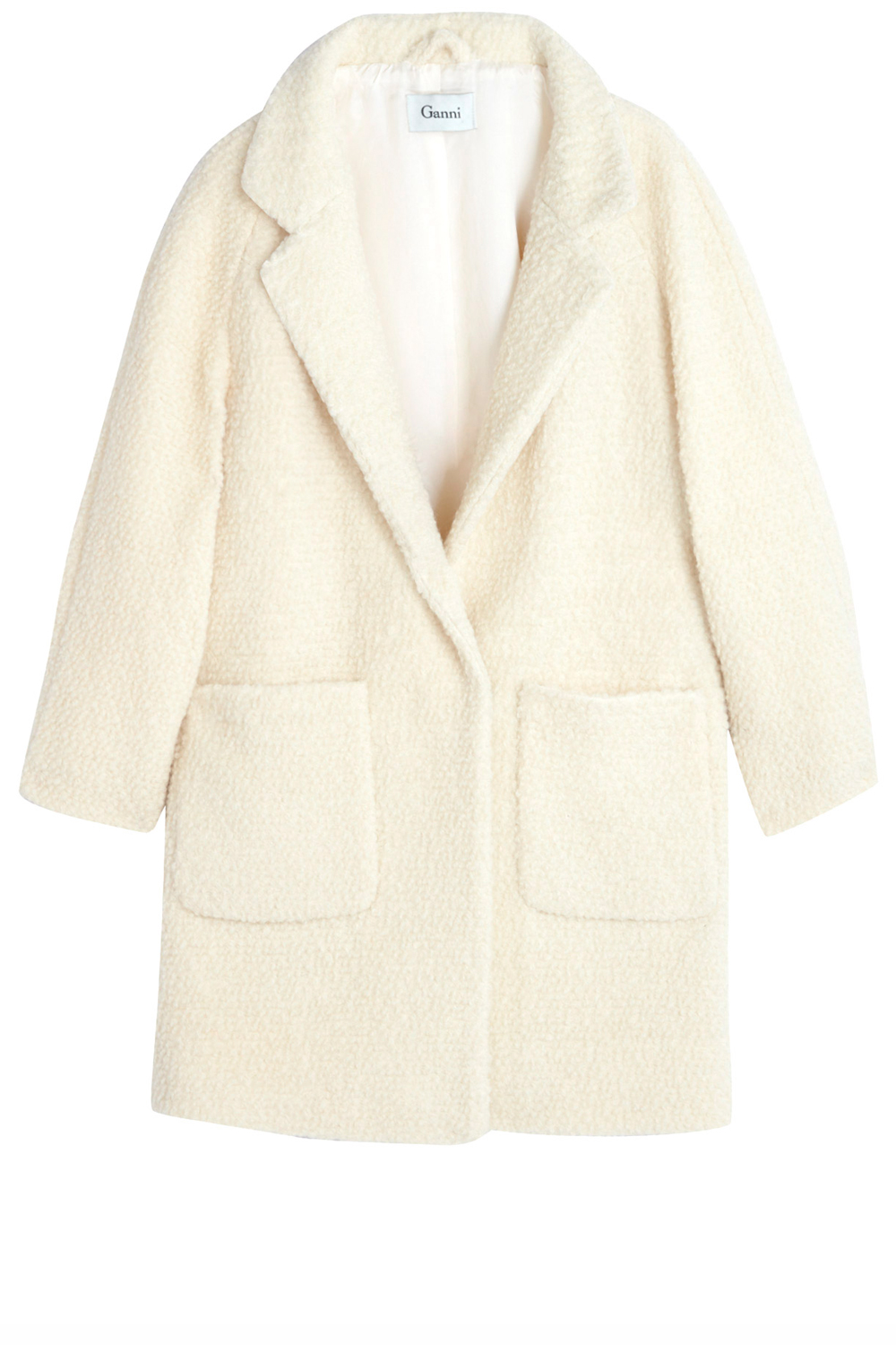 Ganni Oversized Cream Coat Ganni Oversized Cream Coat