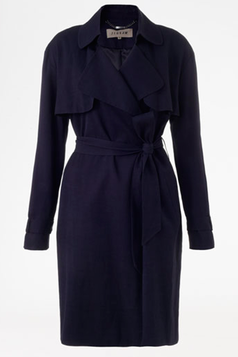 Jigsaw Navy Belted Coat Jigsaw Navy Belted Coat
