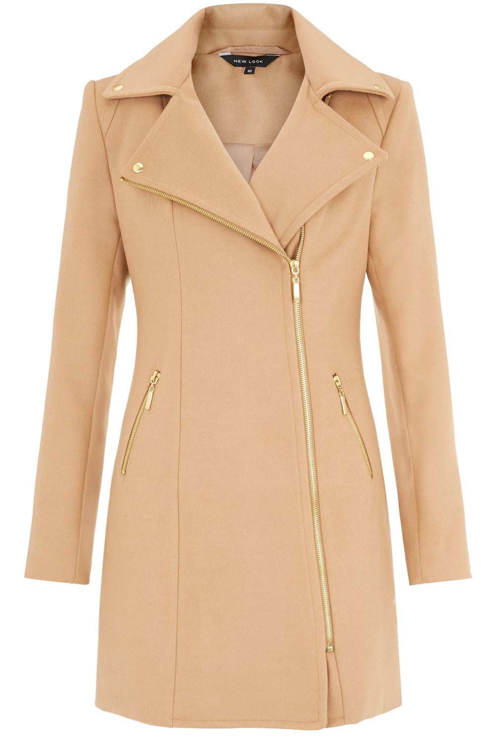 New Look Stone Zip Coat New Look Stone Zip Coat