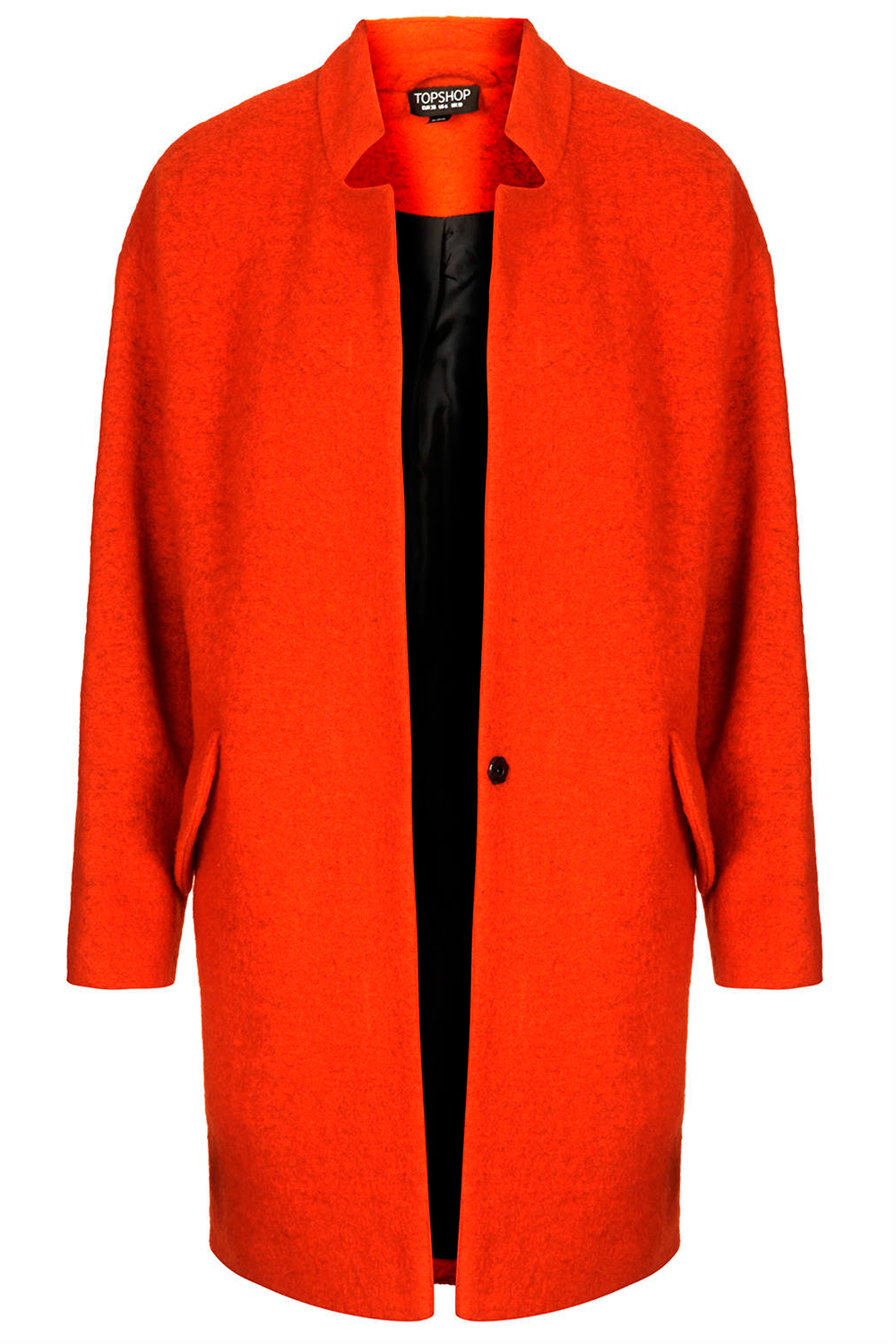 Topshop Boiled Wool Neck Coat Topshop Boiled Wool Neck Coat