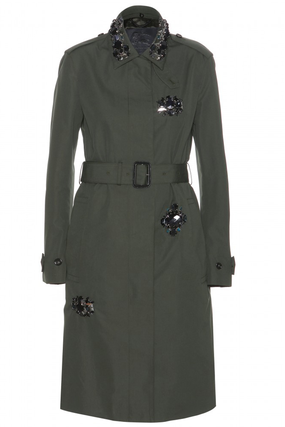 Burberry Prorsum Embellished Cotton And Silk-Blend Coat Burberry Prorsum Embellished Cotton And Silk-Blend Coat