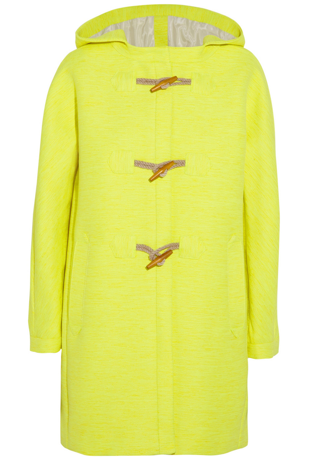 J.Crew Collection Neon Canvas Duffle Coat J.Crew Collection Neon Canvas Duffle Coat