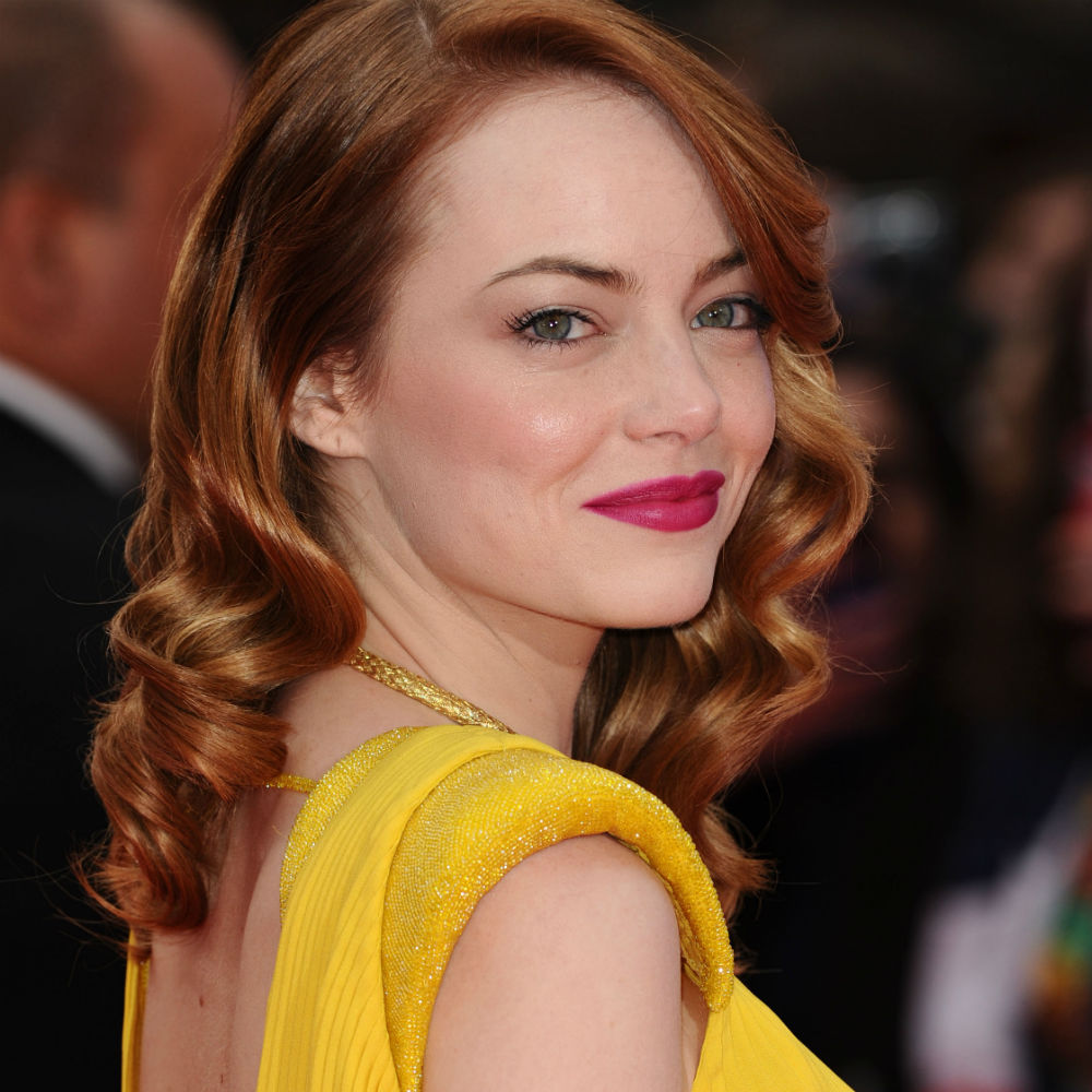 Emma Stone wears yellow Versace dress to Spider-Man 2 premiere