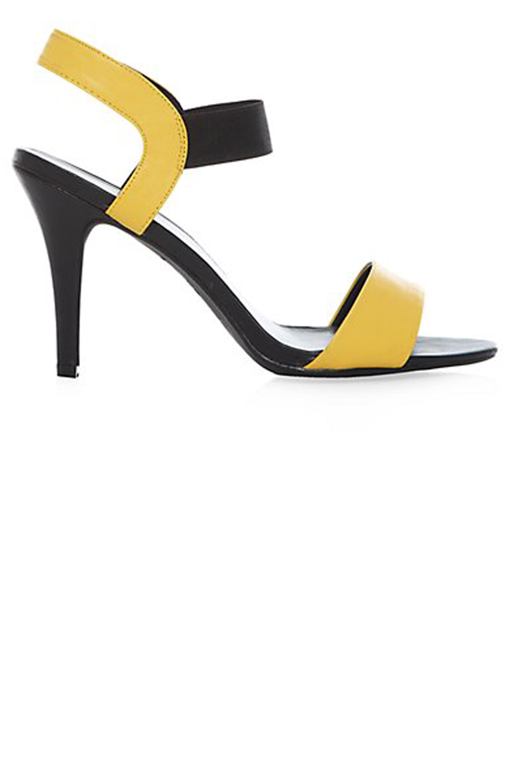 New Look Yellow And Black Colour Block Open Toe Sandals New Look Yellow And Black Colour Block Open Toe Sandals