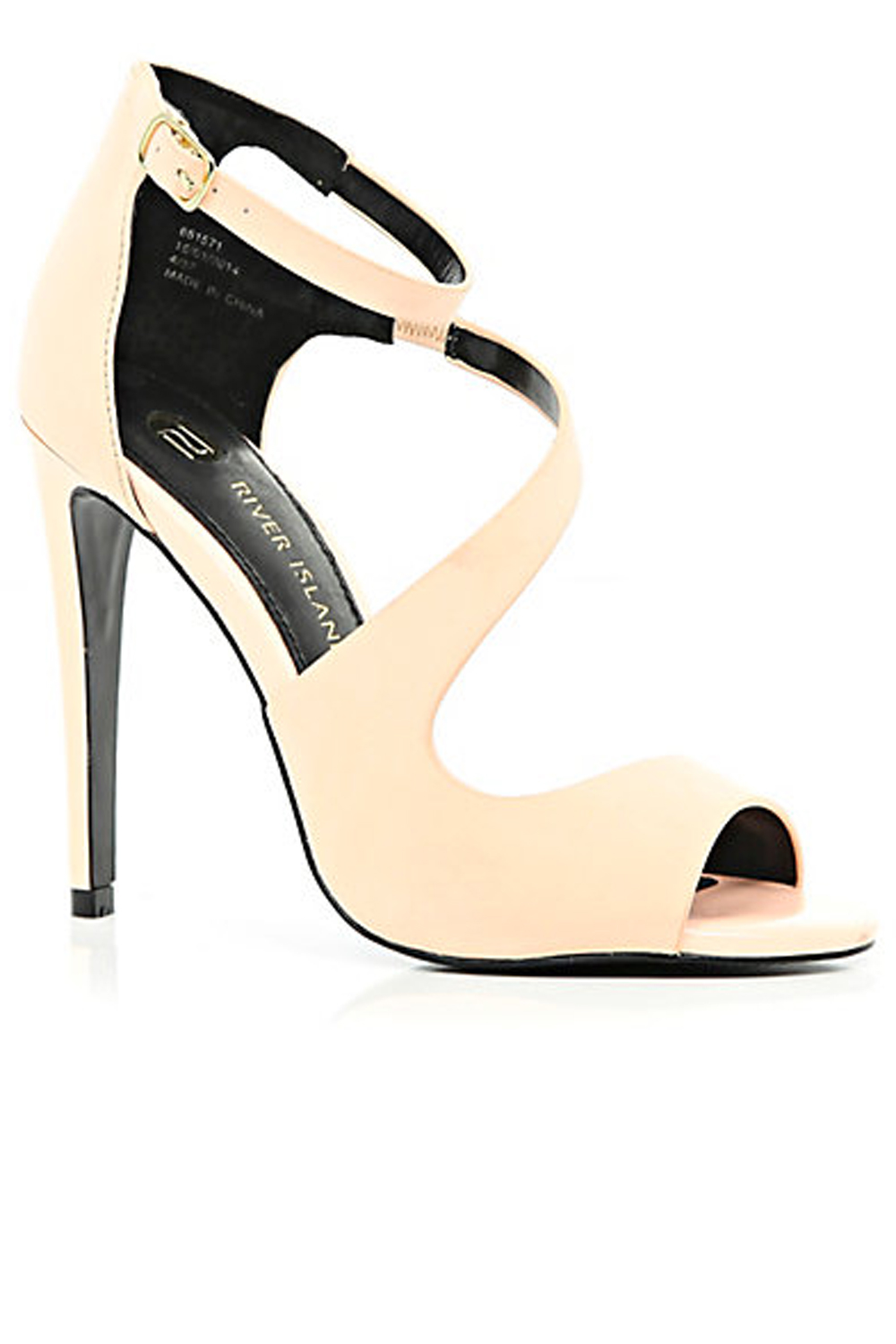 River Island Light Pink Asymmetric Stiletto Sandals River Island Light Pink Asymmetric Stiletto Sandals