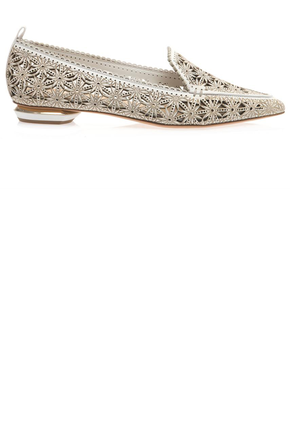 Nicholas Kirkwood Floral Laser-Cut Leather Flats Nicholas Kirkwood Floral Laser-Cut Leather Flats