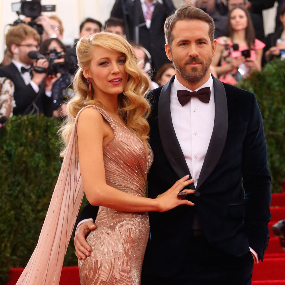 Blake Lively and Ryan Reynolds wearing Gucci at the Met Ball 2014