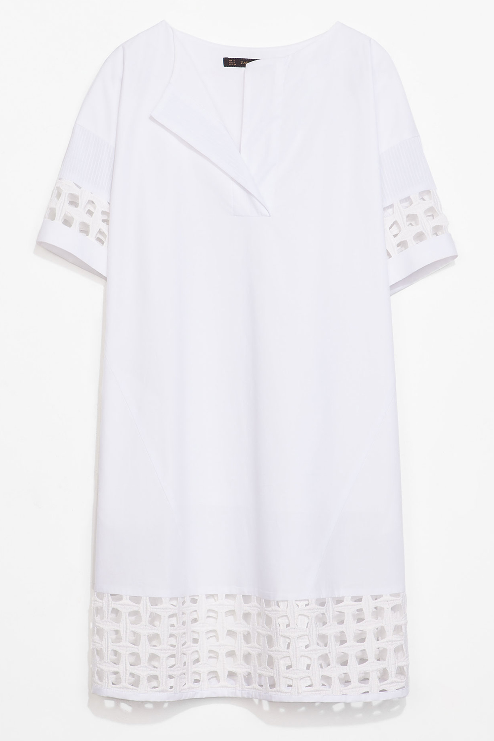 Zara Combined Poplin Dress Zara Combined Poplin Dress