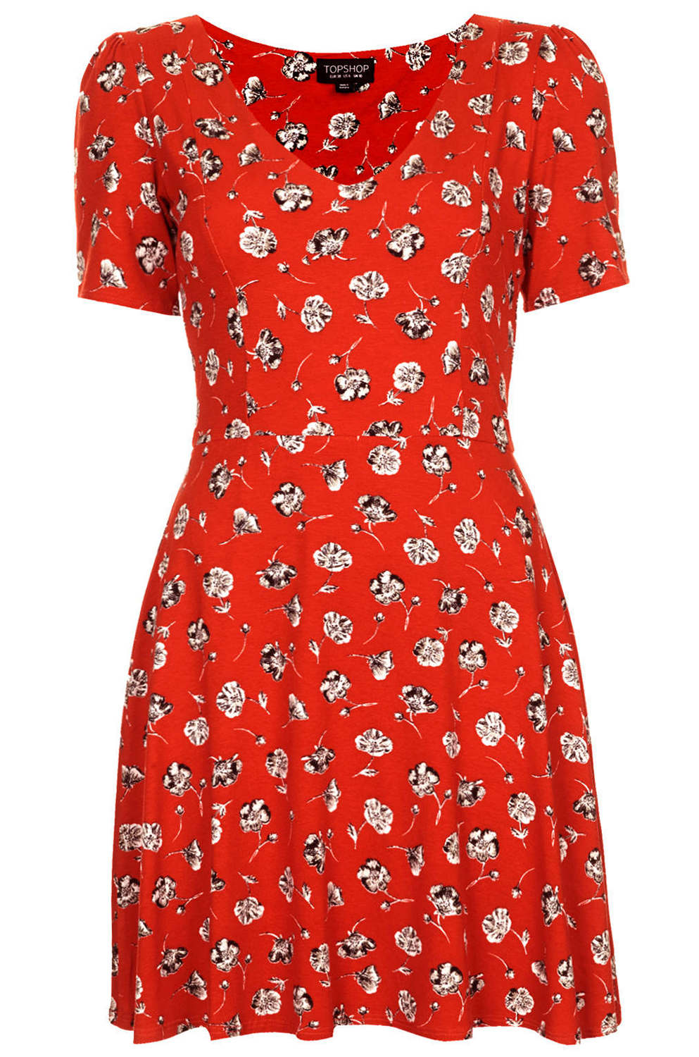 Topshop Flippy Pansy Print Dress Topshop Flippy Pansy Print Dress