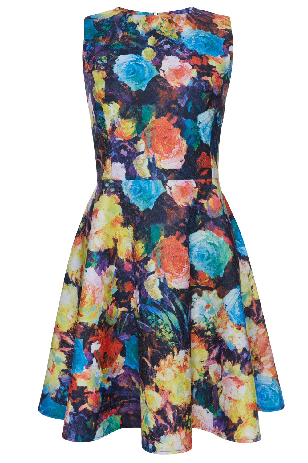 Primark Textured Painted Floral Dress Primark Textured Painted Floral Dress