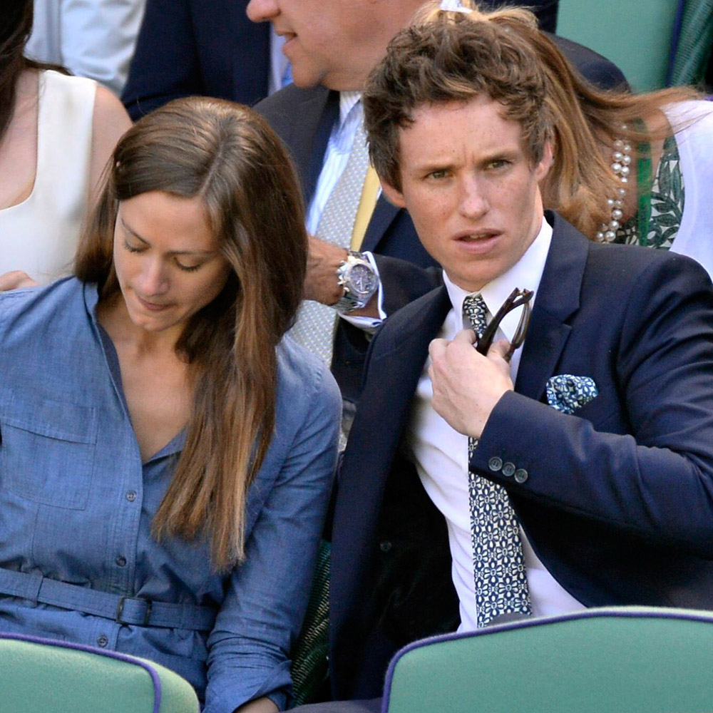 Eddie Redmayne and girlfriend Hannah Bagshawe at Wimbledon 2014