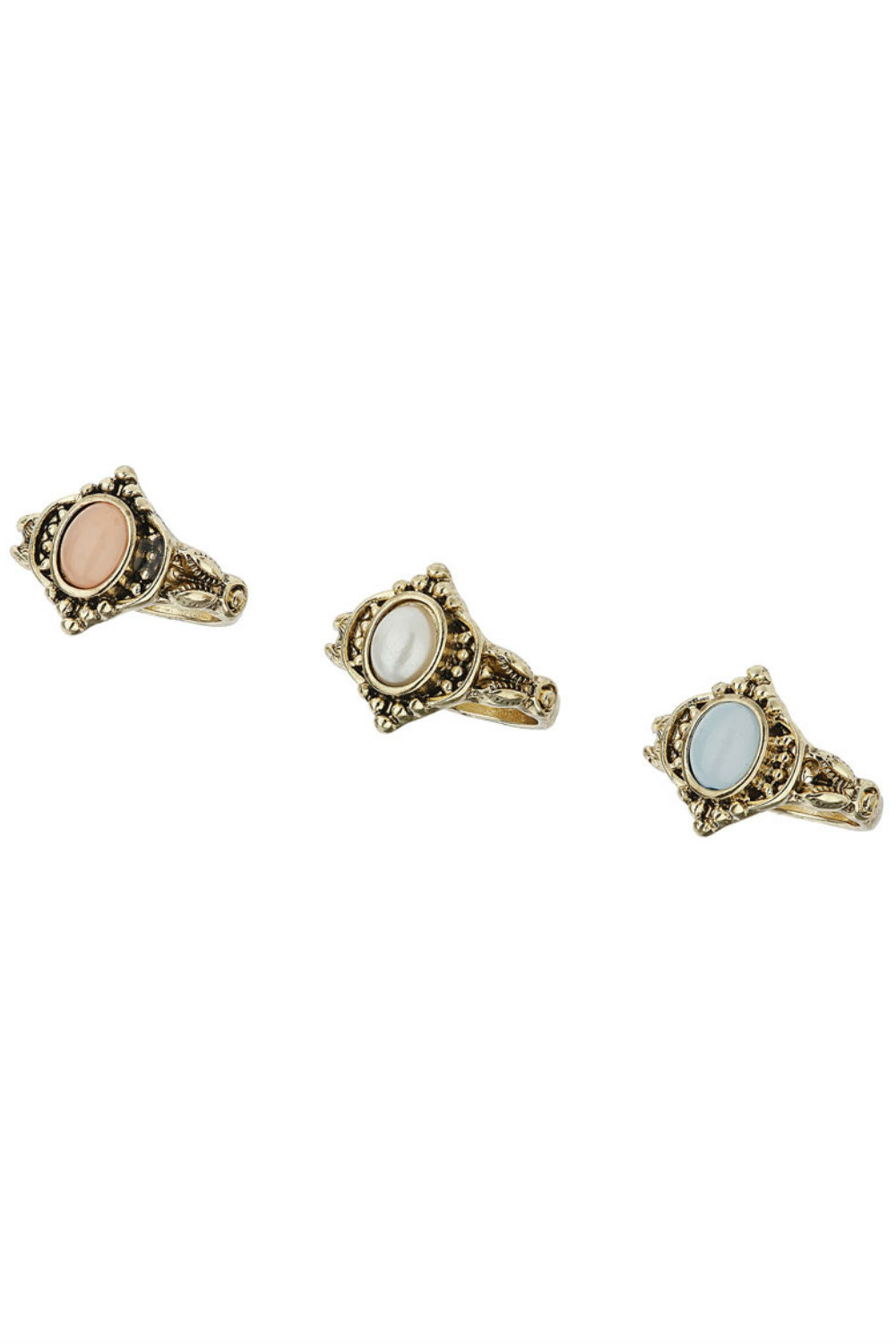Miss Selfridge Pastel Stone Ring Set, £6 summer accessories Miss Selfridge Pastel Stone Ring Set, £6 summer accessories