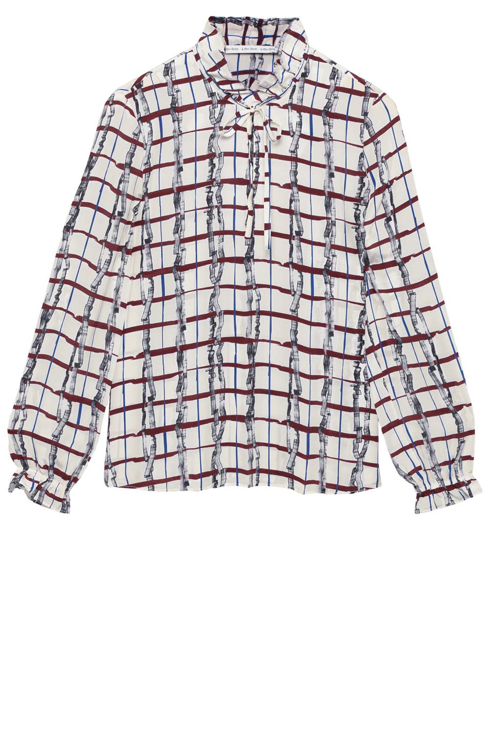 & Other Stories Grid Print Blouse & Other Stories Grid Print Blouse