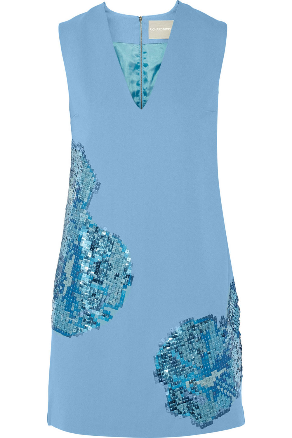 Wedding Guest Dresses - Richard Nicoll Sequin Embellished Stretch Crepe Mini Dress Wedding Guest Dresses - Richard Nicoll Sequin Embellished Stretch Crepe Mini Dress