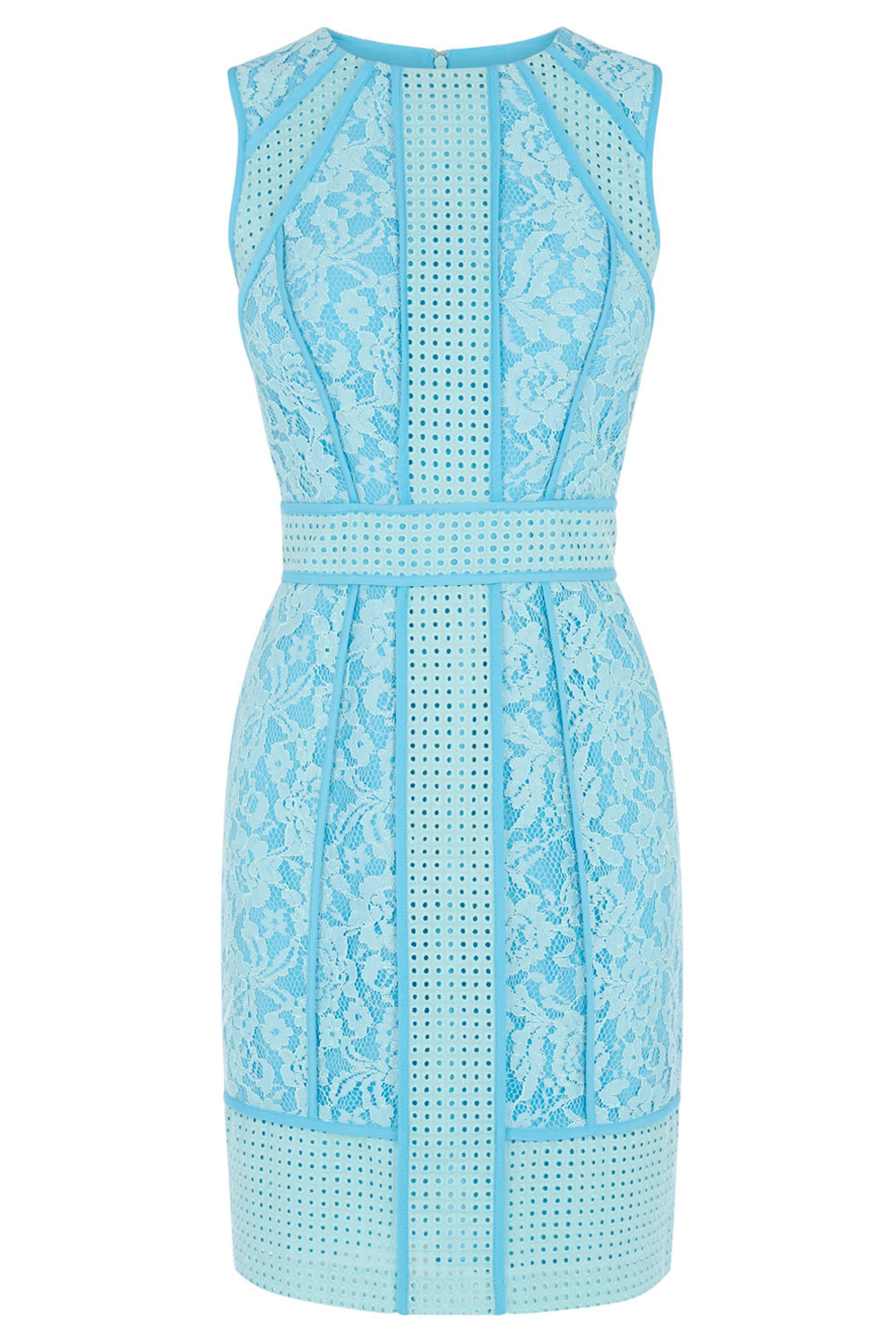 Wedding Guest Dresses - Warehouse Blue Broderie Lace Pencil Dress Wedding Guest Dresses - Warehouse Blue Broderie Lace Pencil Dress