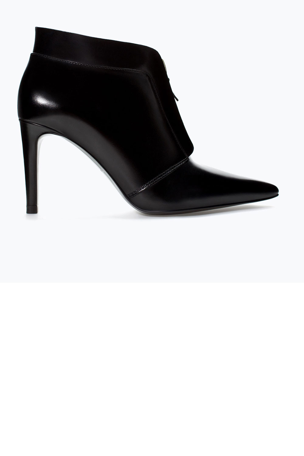 Zara Leather Ankle Boot With Zip 69 Zara Leather Ankle Boot With Zip 69