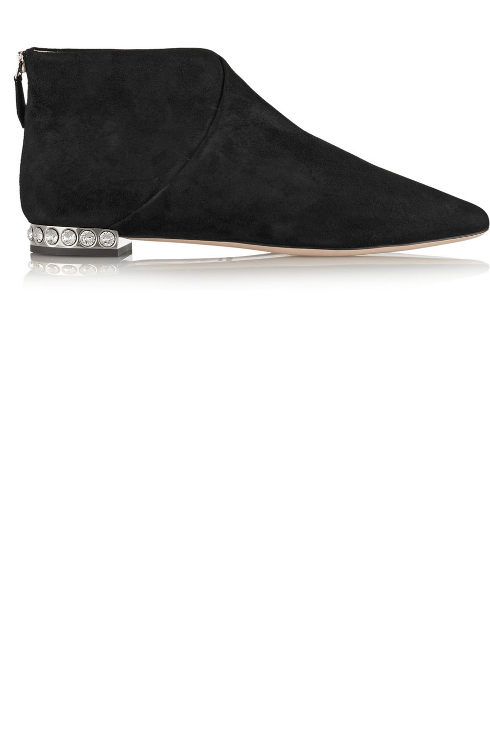 Miu Miu Crystal Embellished Suede Boot 550 Miu Miu Crystal Embellished Suede Boot 550